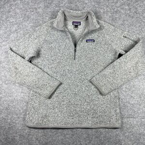 Patagonia Better Sweater Pullover Womens L Gray 1/4 Zip Fleece Jacket 25617